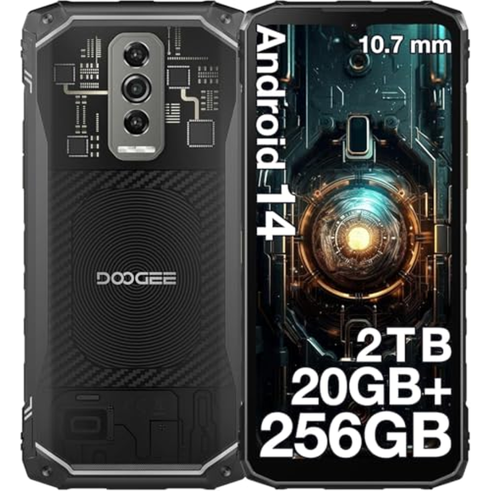 DOOGEE Blade 10 Ultra Outdoorový mobilní telefon bez smlouvy Android 14, 20GB+256GB 2TB TF Outdoorový chytrý telefon, 6,56palcov